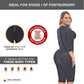 Full Body Knee-Length Fajas Colombianas Post-Surgery Compression Garment with Sleeves