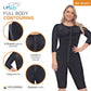 Full Body Knee-Length Fajas Colombianas Post-Surgery Compression Garment with Sleeves