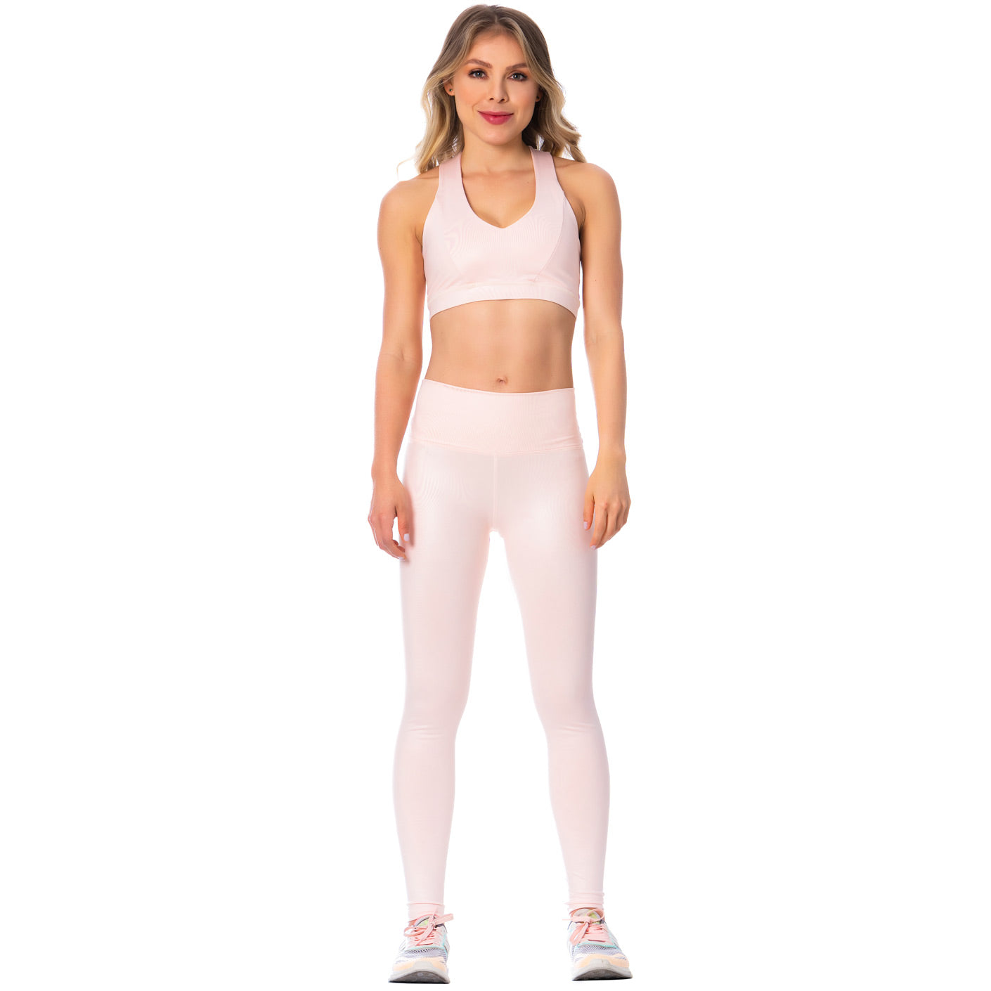 Criss-Cross Pink Sports Bra for Women – Lightweight Microfiber, Supportive & Stylish