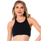 Racerback Black Sports Bra for Women – Supportive, Comfortable & Breathable