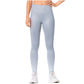 High-Rise Shimmer Silver Sports Leggings for Women – Stretchy, Sculpting & Stylish
