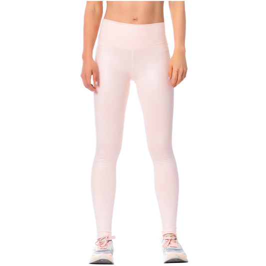 High-Rise Shimmer Pink Sports Leggings for Women – Stretchy, Sculpting & Stylish