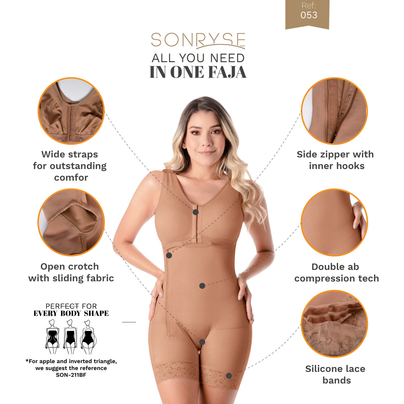 Colombian Shapewear Postpartum & Post-Surgery Girdle – High Compression Support