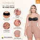 Postpartum Post-Surgery Compression Garment | Tummy Control Butt Lifter Body Shaper | Daily Use Open Bust Shapewear | Powernet